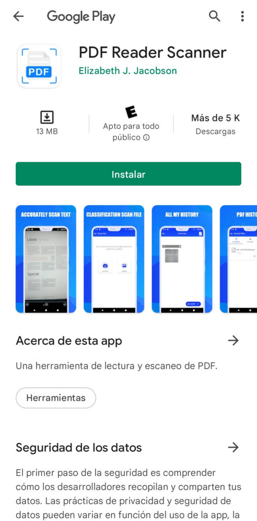 App eliminada de Google Play en junio de 2022 que distribuía el troyano Joker.